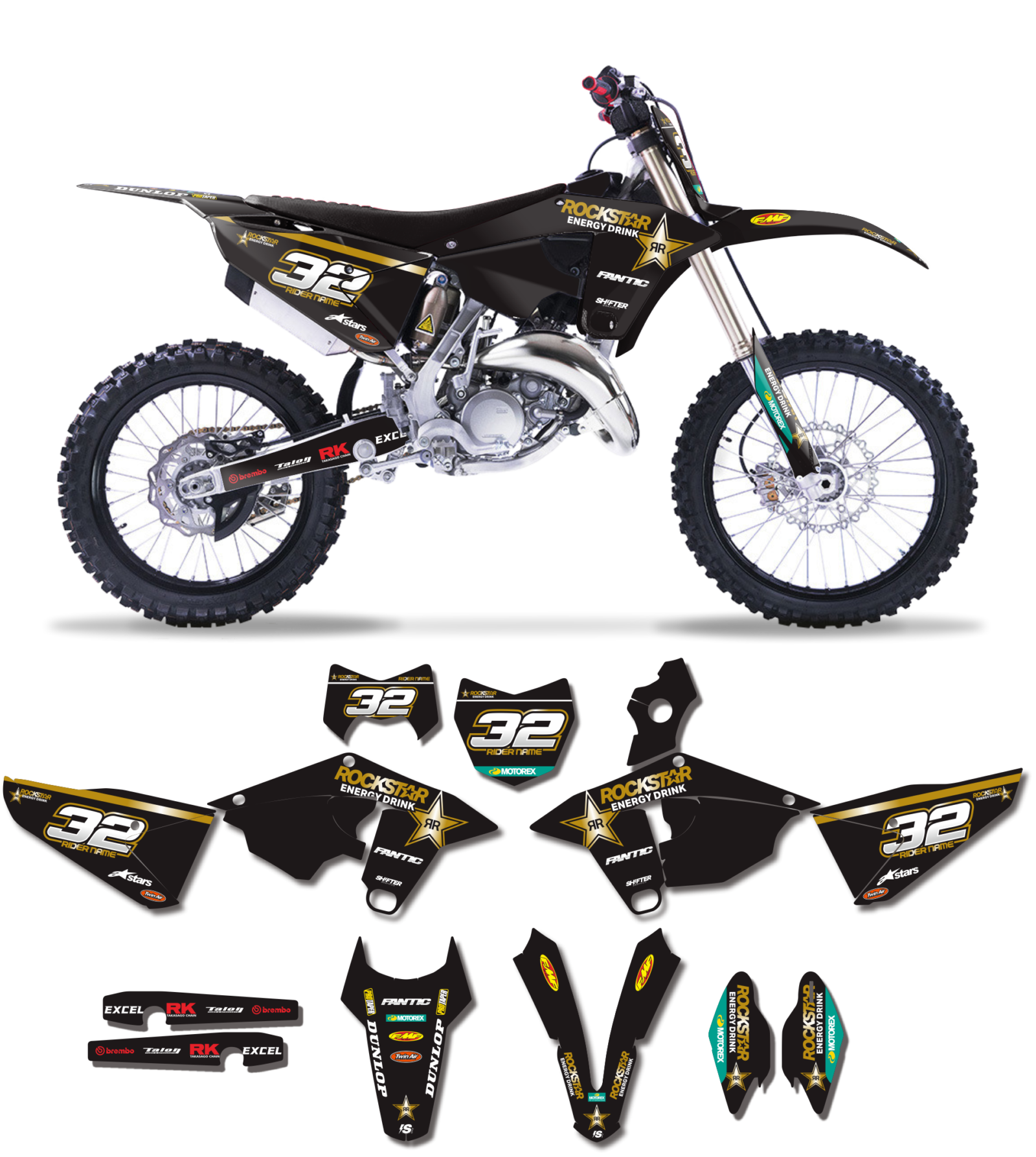 Kit D Co Motocross Fantic Rockstar Shifter Gfx