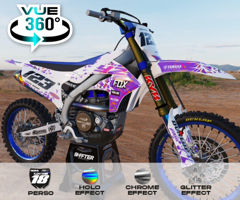 KIT DÉCO Motocross YAMAHA SPARKS VIOLETA 3D